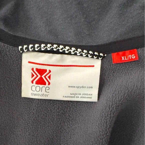 Spyder Core Gray & Hot Pink Zip Front Fleece Lined Jacket- size XL - Picture 13 of 16